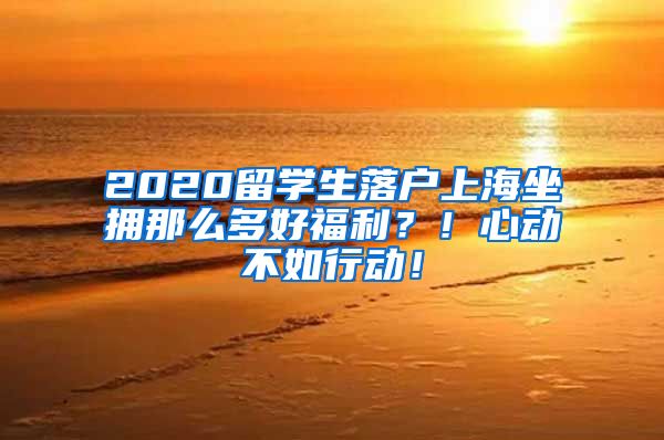 2020留學(xué)生落戶上海坐擁那么多好福利？！心動(dòng)不如行動(dòng)！