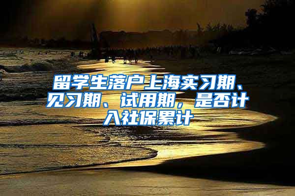 留學(xué)生落戶上海實(shí)習(xí)期、見習(xí)期、試用期，是否計(jì)入社保累計(jì)