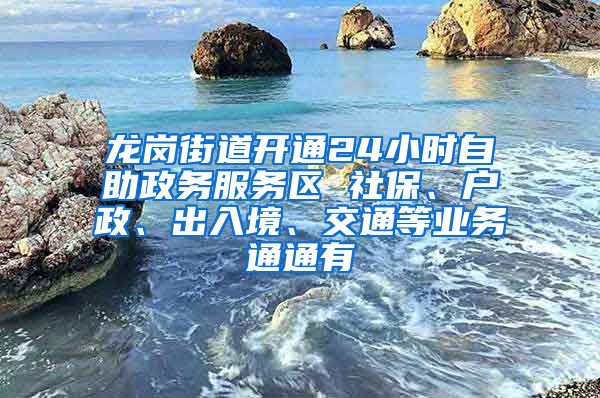 龍崗街道開通24小時自助政務服務區(qū) 社保、戶政、出入境、交通等業(yè)務通通有