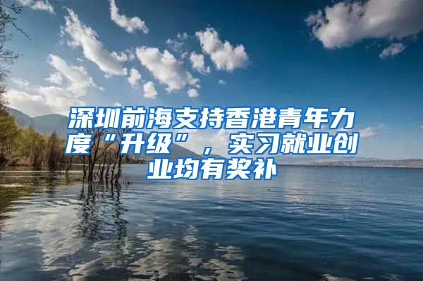 深圳前海支持香港青年力度“升級(jí)”，實(shí)習(xí)就業(yè)創(chuàng)業(yè)均有獎(jiǎng)補(bǔ)