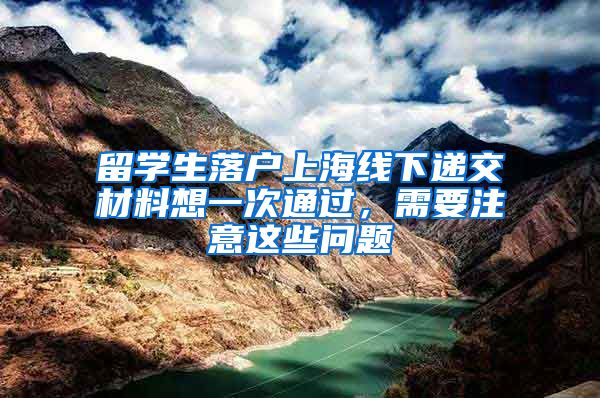 留學生落戶上海線下遞交材料想一次通過，需要注意這些問題