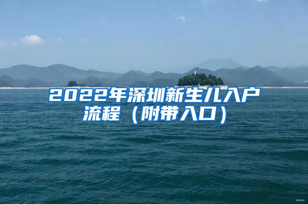 2022年深圳新生兒入戶流程（附帶入口）