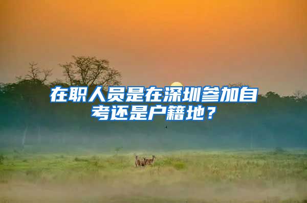 在職人員是在深圳參加自考還是戶籍地？