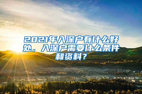 2021年入深戶有什么好處，入深戶需要什么條件和資料？