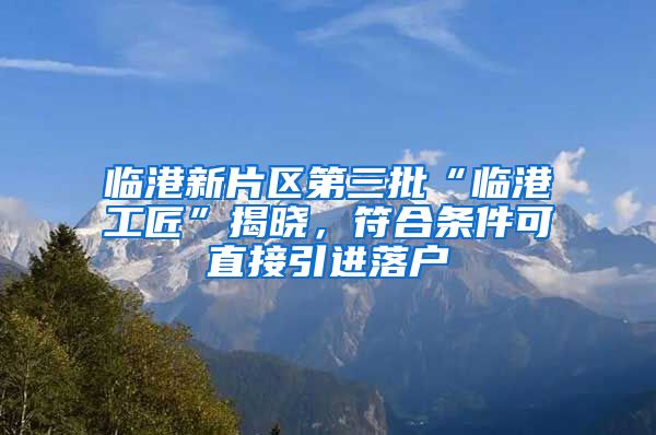 臨港新片區(qū)第三批“臨港工匠”揭曉，符合條件可直接引進(jìn)落戶