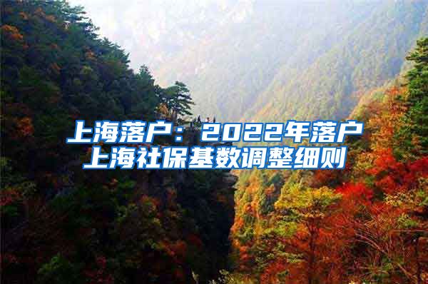 上海落戶：2022年落戶上海社?；鶖?shù)調(diào)整細(xì)則