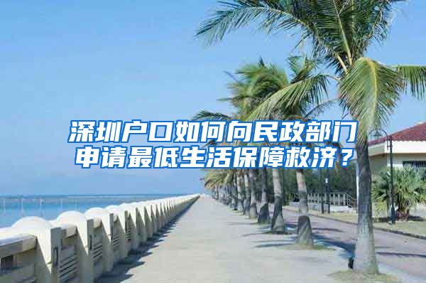 深圳戶口如何向民政部門申請(qǐng)最低生活保障救濟(jì)？