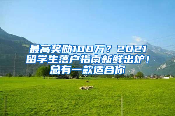 最高獎(jiǎng)勵(lì)100萬(wàn)？2021留學(xué)生落戶指南新鮮出爐！總有一款適合你