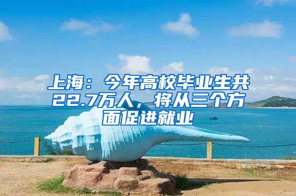 上海：今年高校畢業(yè)生共22.7萬人，將從三個方面促進就業(yè)