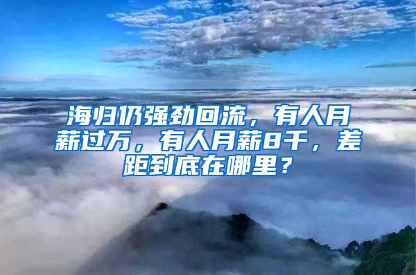 海歸仍強(qiáng)勁回流，有人月薪過(guò)萬(wàn)，有人月薪8千，差距到底在哪里？