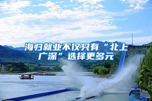 海歸就業(yè)不僅只有“北上廣深”選擇更多元