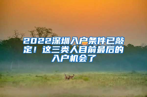 2022深圳入戶(hù)條件已敲定！這三類(lèi)人目前最后的入戶(hù)機(jī)會(huì)了