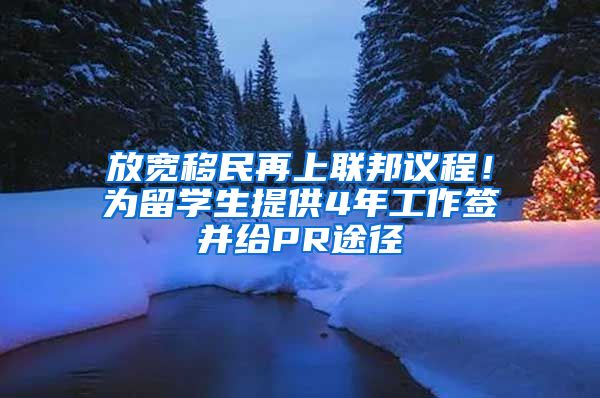 放寬移民再上聯(lián)邦議程！為留學(xué)生提供4年工作簽并給PR途徑