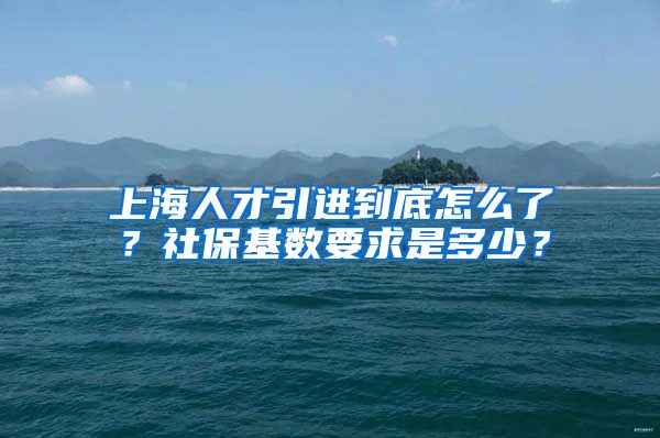 上海人才引進(jìn)到底怎么了？社?；鶖?shù)要求是多少？