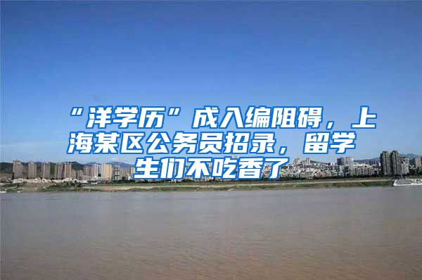 “洋學(xué)歷”成入編阻礙，上海某區(qū)公務(wù)員招錄，留學(xué)生們不吃香了