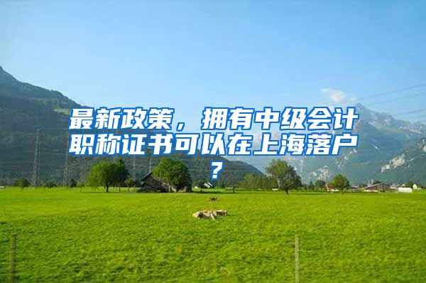 最新政策，擁有中級(jí)會(huì)計(jì)職稱證書可以在上海落戶？