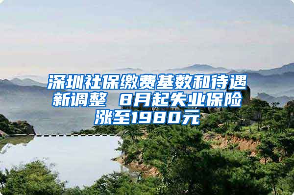 深圳社保繳費(fèi)基數(shù)和待遇新調(diào)整 8月起失業(yè)保險(xiǎn)漲至1980元