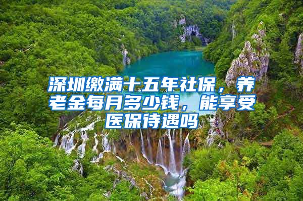 深圳繳滿十五年社保，養(yǎng)老金每月多少錢，能享受醫(yī)保待遇嗎