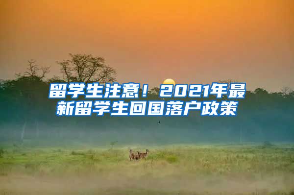 留學(xué)生注意！2021年最新留學(xué)生回國(guó)落戶政策