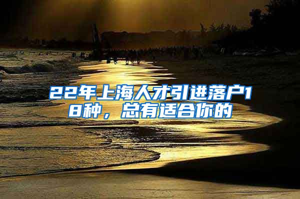 22年上海人才引進(jìn)落戶(hù)18種，總有適合你的