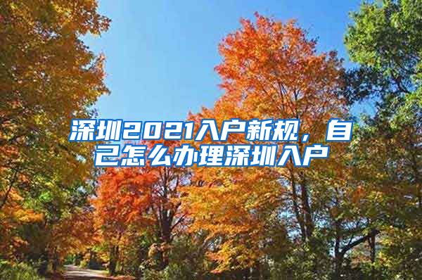 深圳2021入戶新規(guī)，自己怎么辦理深圳入戶