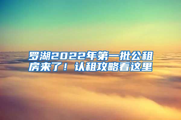 羅湖2022年第一批公租房來(lái)了！認(rèn)租攻略看這里→