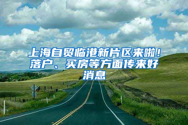 上海自貿(mào)臨港新片區(qū)來啦！落戶、買房等方面?zhèn)鱽砗孟?/></p>
			 <p style=