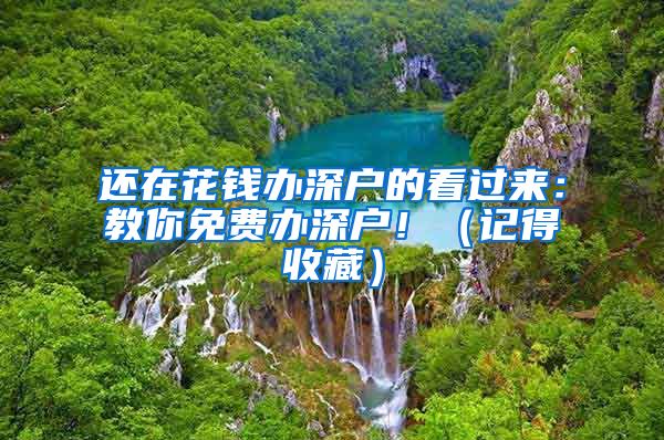 還在花錢辦深戶的看過來：教你免費(fèi)辦深戶?。ㄓ浀檬詹兀?/></p>
			 <p style=