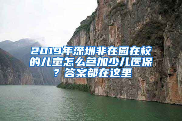 2019年深圳非在園在校的兒童怎么參加少兒醫(yī)保？答案都在這里