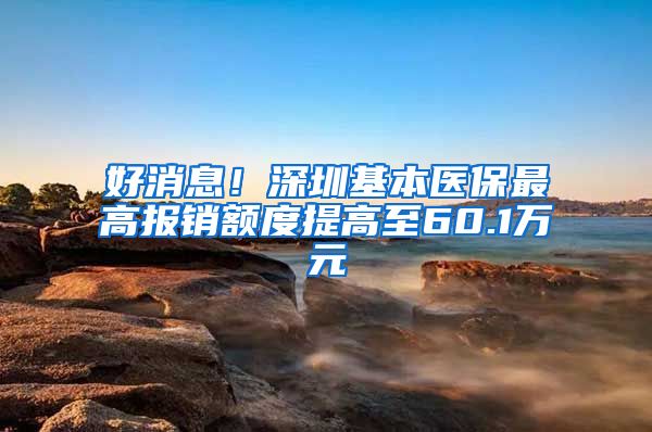 好消息！深圳基本醫(yī)保最高報銷額度提高至60.1萬元