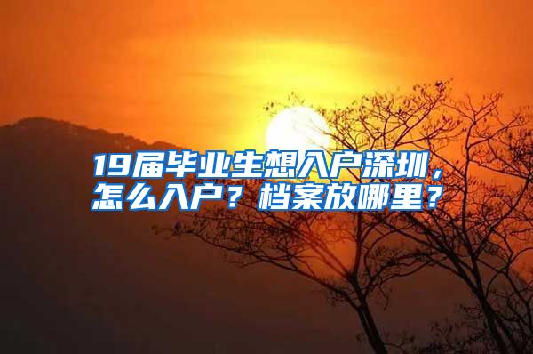 19屆畢業(yè)生想入戶深圳，怎么入戶？檔案放哪里？