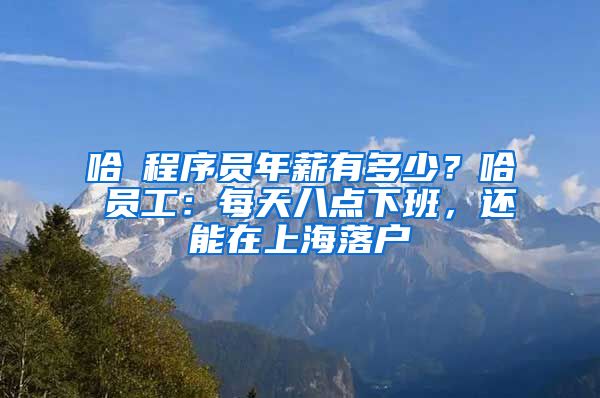 哈啰程序員年薪有多少？哈啰員工：每天八點(diǎn)下班，還能在上海落戶