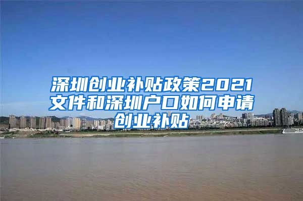 深圳創(chuàng)業(yè)補(bǔ)貼政策2021文件和深圳戶口如何申請創(chuàng)業(yè)補(bǔ)貼