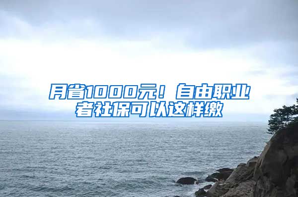 月省1000元！自由職業(yè)者社?？梢赃@樣繳