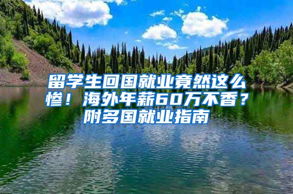 留學生回國就業(yè)竟然這么慘！海外年薪60萬不香？附多國就業(yè)指南