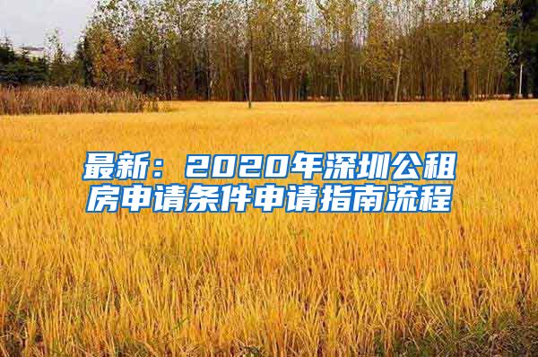 最新：2020年深圳公租房申請條件申請指南流程