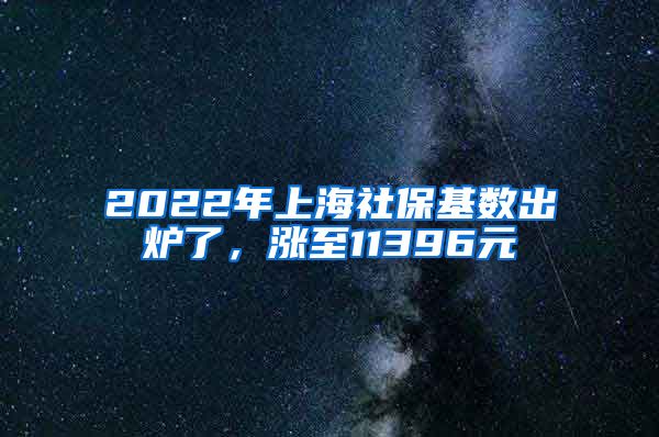 2022年上海社?；鶖?shù)出爐了，漲至11396元