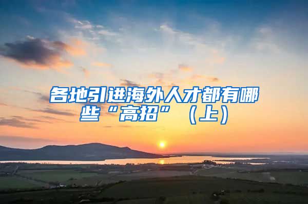 各地引進(jìn)海外人才都有哪些“高招”（上）