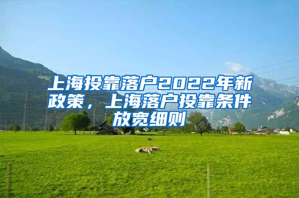 上海投靠落戶2022年新政策，上海落戶投靠條件放寬細則