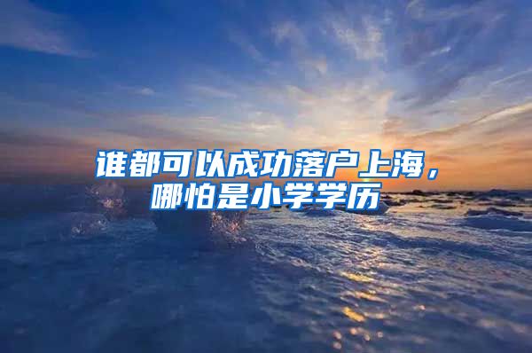 誰(shuí)都可以成功落戶上海，哪怕是小學(xué)學(xué)歷