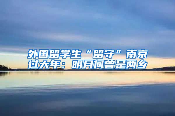 外國留學(xué)生“留守”南京過大年：明月何曾是兩鄉(xiāng)