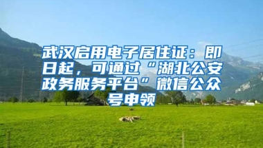 武漢啟用電子居住證：即日起，可通過“湖北公安政務(wù)服務(wù)平臺”微信公眾號申領(lǐng)