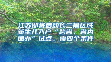 江蘇即將啟動(dòng)長(zhǎng)三角區(qū)域新生兒入戶“跨省、省內(nèi)通辦”試點(diǎn)，需四個(gè)條件