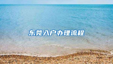 東莞入戶辦理流程