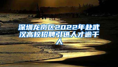 深圳龍崗區(qū)2022年赴武漢高校招聘引進(jìn)人才逾千人