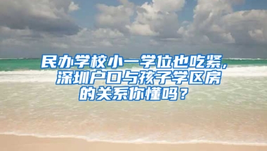 民辦學校小一學位也吃緊, 深圳戶口與孩子學區(qū)房的關系你懂嗎？