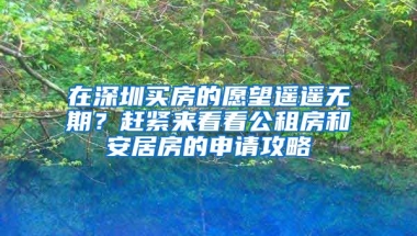 在深圳買房的愿望遙遙無期？趕緊來看看公租房和安居房的申請攻略