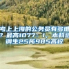 考上上海的公務員有多難？最高1077：1，本科選調生25所985高校