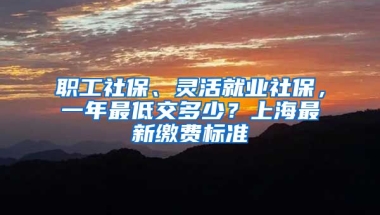 職工社保、靈活就業(yè)社保，一年最低交多少？上海最新繳費標準