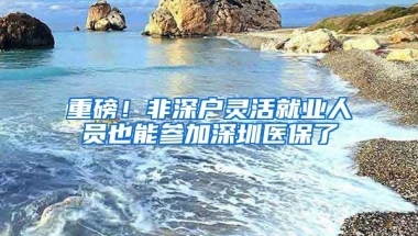 重磅！非深戶靈活就業(yè)人員也能參加深圳醫(yī)保了